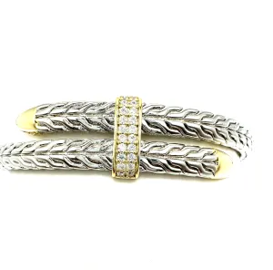 Braided CZ Crossover Bangle