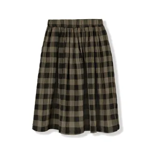 Kids on the Moon khaki classic check skirt (rok)