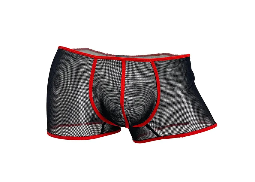 Rave Black Mens Mesh Trunk Underwear with contrast - BLOWOUT SALE!