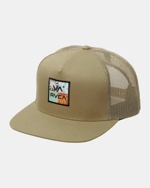 RVCA | VA All The Way Print Trucker Hat - Dark Khaki
