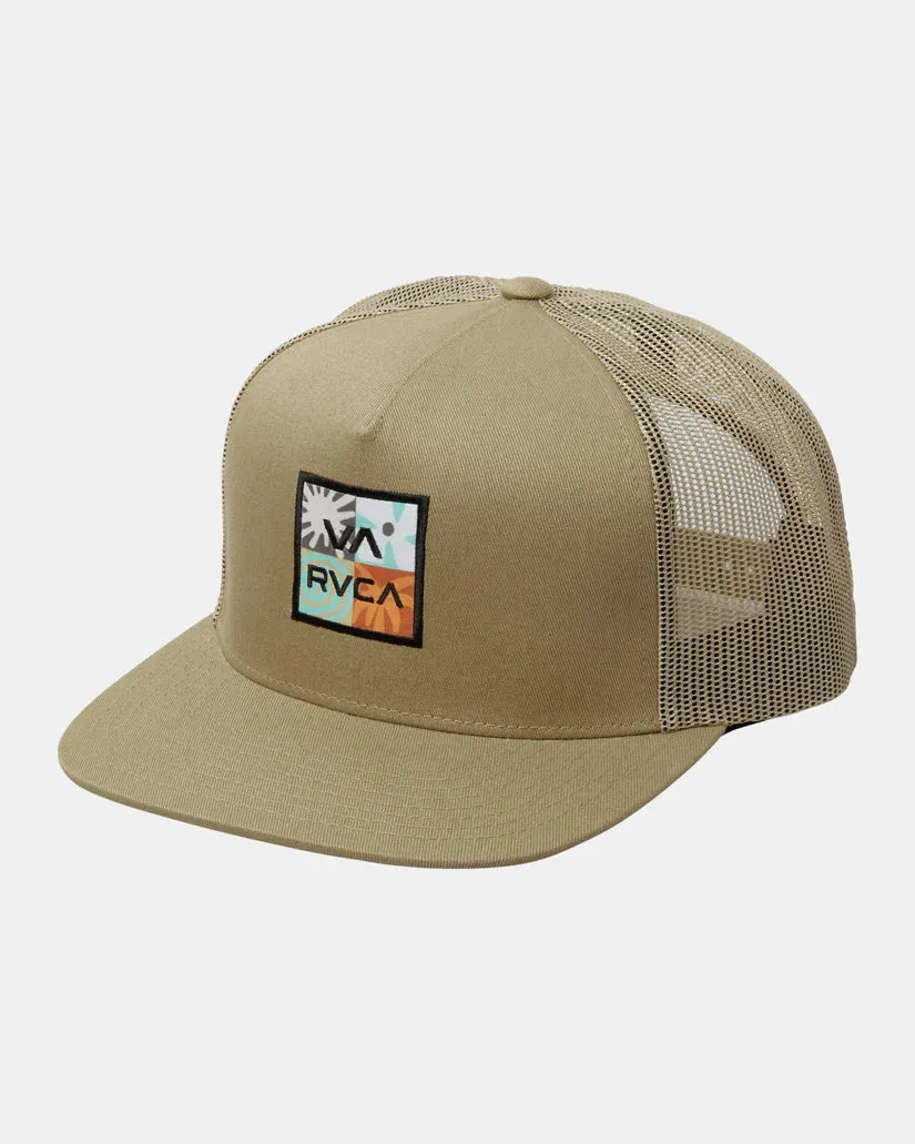 RVCA | VA All The Way Print Trucker Hat - Dark Khaki
