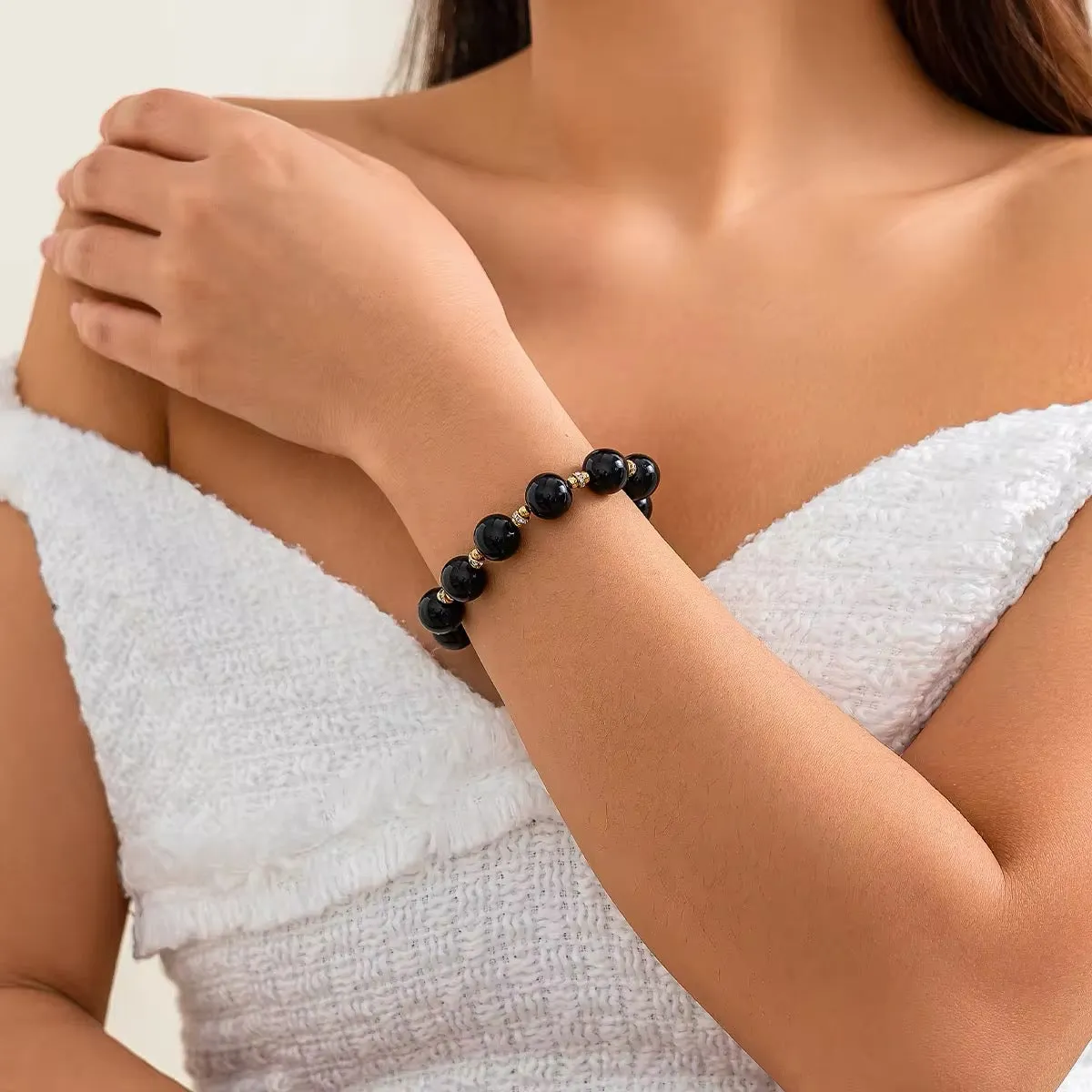 Vintage Elegance Imitation Pearls Simple Bracelet