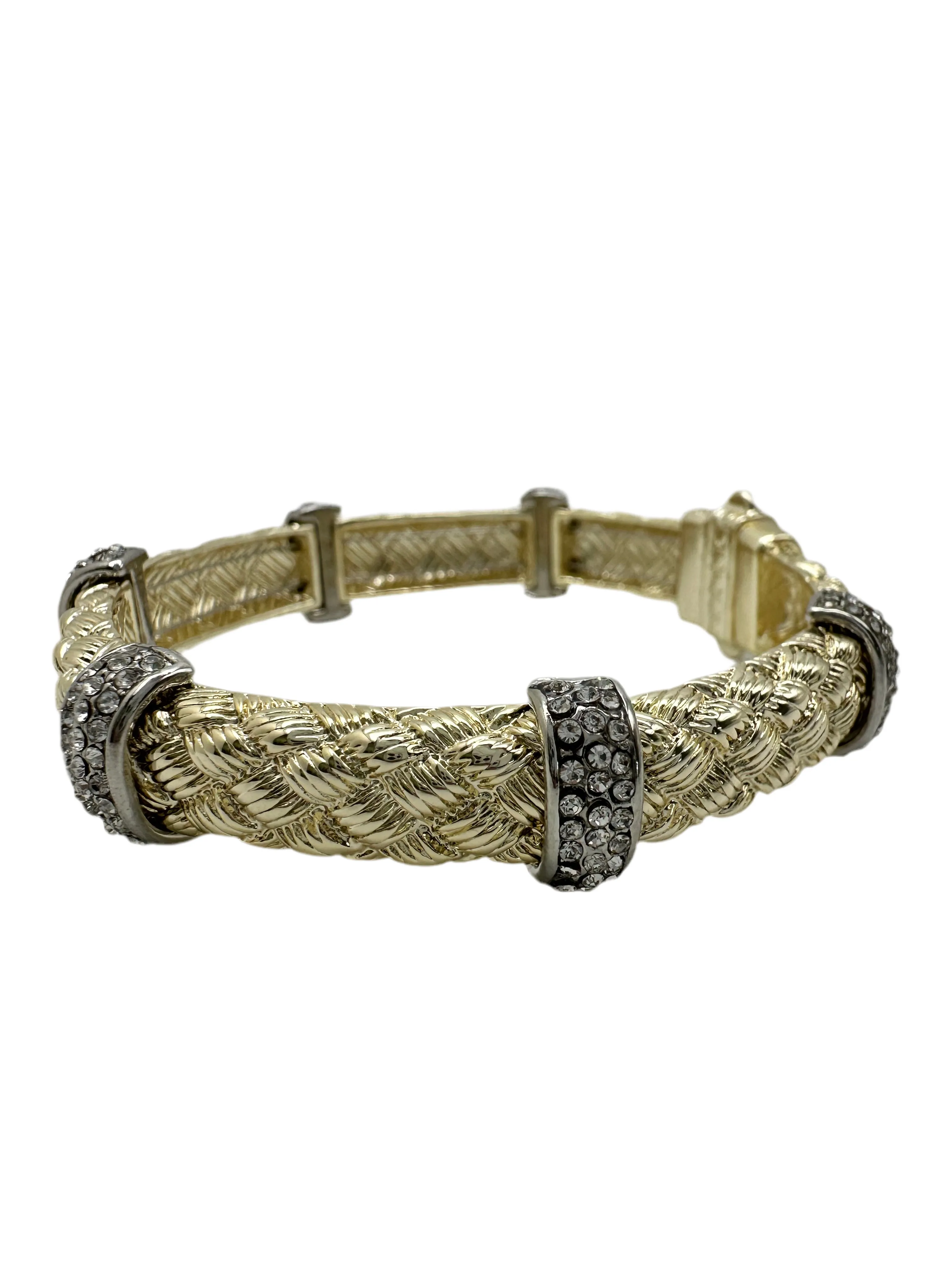 Woven CZ Station Bracelet